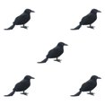 thumbnail image 3 of kurtrusly Horror Props For Halloween - High Simulation Black Crow Ornament For Festive Straight crow 5Set, 3 of 6