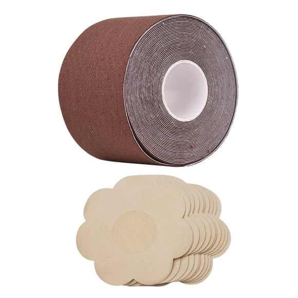 Yeacher Self-Adhesive Bra Sticker 5M Lift Tape Boob Tape Cloth Nipple Cover Lift up for Women Pasties Invisible Reusable Lift Nipple Covers