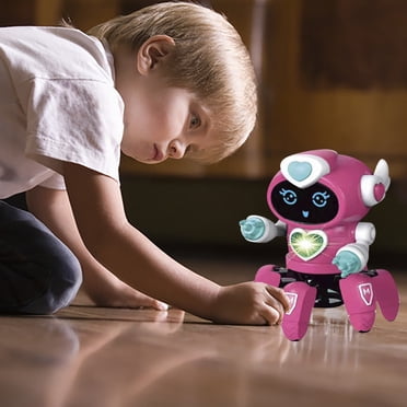 Riforla Six Robot pour Enfants Robot Intelligent Chantant et Dansant Jouets Garçon et Fille Éducation Rouge