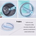 thumbnail image 3 of 2Pcs 40 oz Tumbler Flip Straw Lid Replacement Fit, Replaceble Tumbler Flip Straw Lid, Spill Proof Splash Resistant Tumbler Lids, Tumbler Cover for Car Cup and 40 oz Cup, 3 of 7