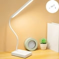 thumbnail image 2 of Iumwxz Desk Lamp Charging Small Desk Lamp with Phone Rack Student Eye Protection Desk Lamp Reading Desk Lamp Three Grades of Light Led Charging Table Lamp Bedroom Decor White Plastic New Year Savings, 2 of 7