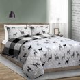 thumbnail image 1 of Safdie & Co. Quilt 3PC Set K Reversible Grey Deer, 1 of 2