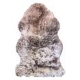 thumbnail image 1 of Natural 676685001726 2 x 3 ft. New Zealand Single Sheepskin Rug - Gradient Chocolate, 1 of 3