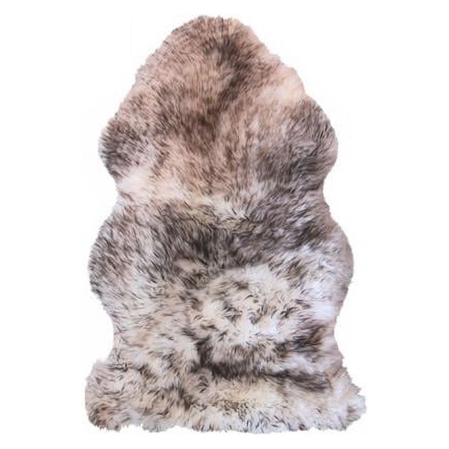 Natural 676685001726 2 x 3 ft. New Zealand Single Sheepskin Rug - Gradient Chocolate