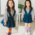 thumbnail image 2 of Fille Enfant Bébé Été Sans Manches Denim Robe Salopette Tutu Jupe Partie Vêtements, 2 of 5