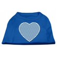 thumbnail image 1 of Chevron Heart Screen Print Dog Shirt Bright Pink Xs (8), 1 of 1