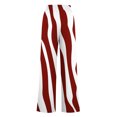 thumbnail image 3 of Pants for Women, Womens Fashionable Striped Printed Drawstring Wide Leg Pants, 3 of 4
