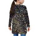 thumbnail image 4 of MKOSPLRT Cardigan Sweaters for Girl Boy 5-14Y Open Front Long Sleeve Saprkly Cardigans Funny Sequined Print Jacket with Pokcet, 4 of 7