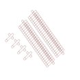 thumbnail image 1 of ZLight Creative Cross Shape Paper Clip Cross Clip Shaped for Classroom School Students Rose Gold 2x3.4cm, 1 of 6