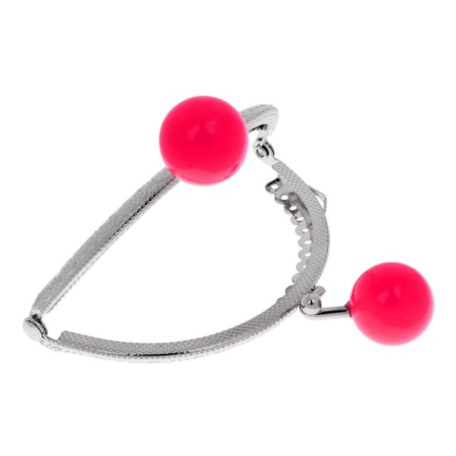 GUOOL Cadre en Métal Fer Antique pour Fabrication de Sac à Main avec Fermoirs Baiser 8.5cm Rose Rouge