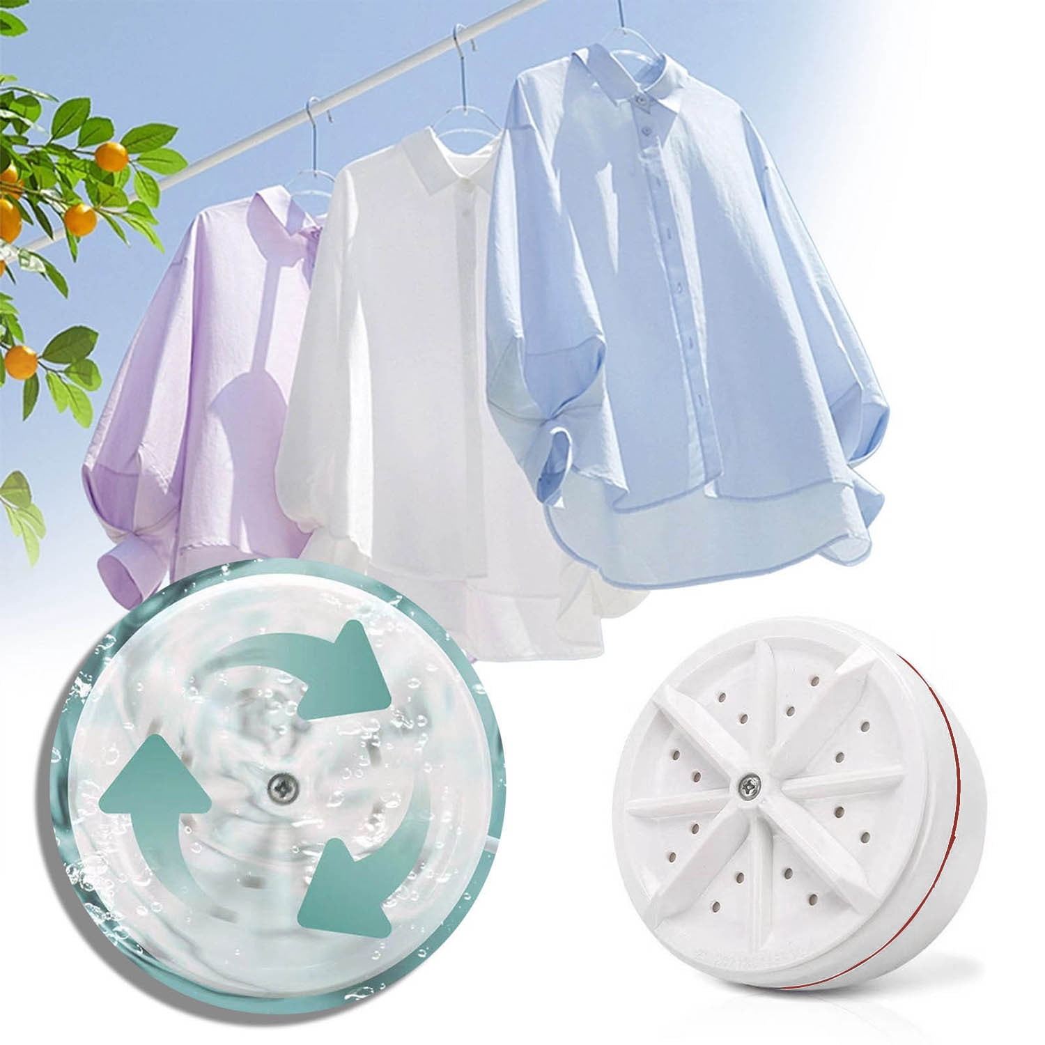 Cagogo under $5 Portable Mini Washer, Mini Portable USB Washing Machine, Suction Cup Turbo Washer, Travel College Apartment Dishwasher, Small Clothing Fruit Vegetable Cleaner