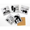 thumbnail image 2 of Inkdotpot Set of 6 Drink Coasters DecorativeNon,SlipCork Base4-inch Square PrintedCoastersEasy Clean- Farm Quotes, 2 of 8