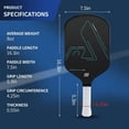 thumbnail image 2 of HYPERSONIC 16mm Carbon Fiber Pickleball Paddle, 2 of 7