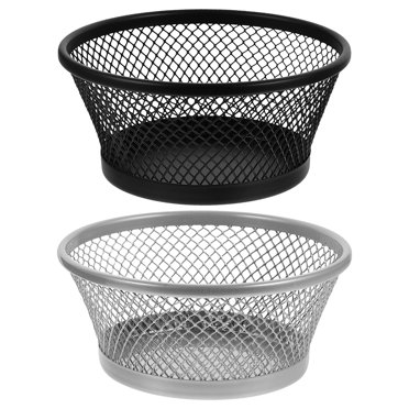 2pcs Mesh Paper Clips Container Paper Clips Desk Storage Basket Household Clip Holder