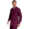 thumbnail image 2 of Landau Vestes de Gommage 5 Poches pour Hommes - Coupe Classique Décontractée, Col Rond, Boutons Pression, Gommages d'Échauffement 7551, 2 of 8