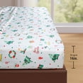 thumbnail image 3 of Hitime Ensemble de Draps de Noël Très Grand Size 4 Pcs - Draps de Lit en Polyester Ultra Doux et Respirants, Literie Rafraîchissante pour Toutes les Saisons avec Poches Profondes, Résistant aux Plis et à la Décoloration (Motif de Petit Noël), 3 of 8
