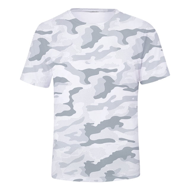 Camo Printed Peripheral Printed Men'S Short Sleeve Men Men T Shirts L