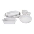 thumbnail image 1 of HENCKELS Ceramic 8 Piece Bakeware Set, White, 1 of 11