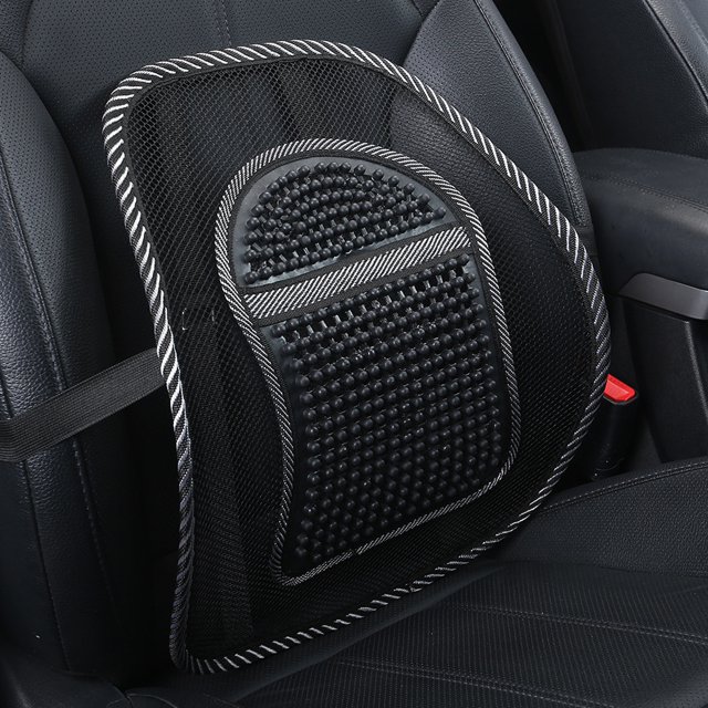 Car Mesh Back Support Mesh Lumbar Support With Massage Beads Mesh Lumbar Support Waist Support Pillow Massage Particles Breathable Mesh Fabric Lumbar Pads For Office Car Chair#