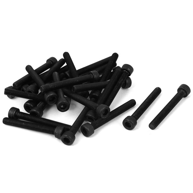 Unique Bargains M5 x 40mm Full Thread Hex Socket Cap Head Screws Bolts 25 Pcs