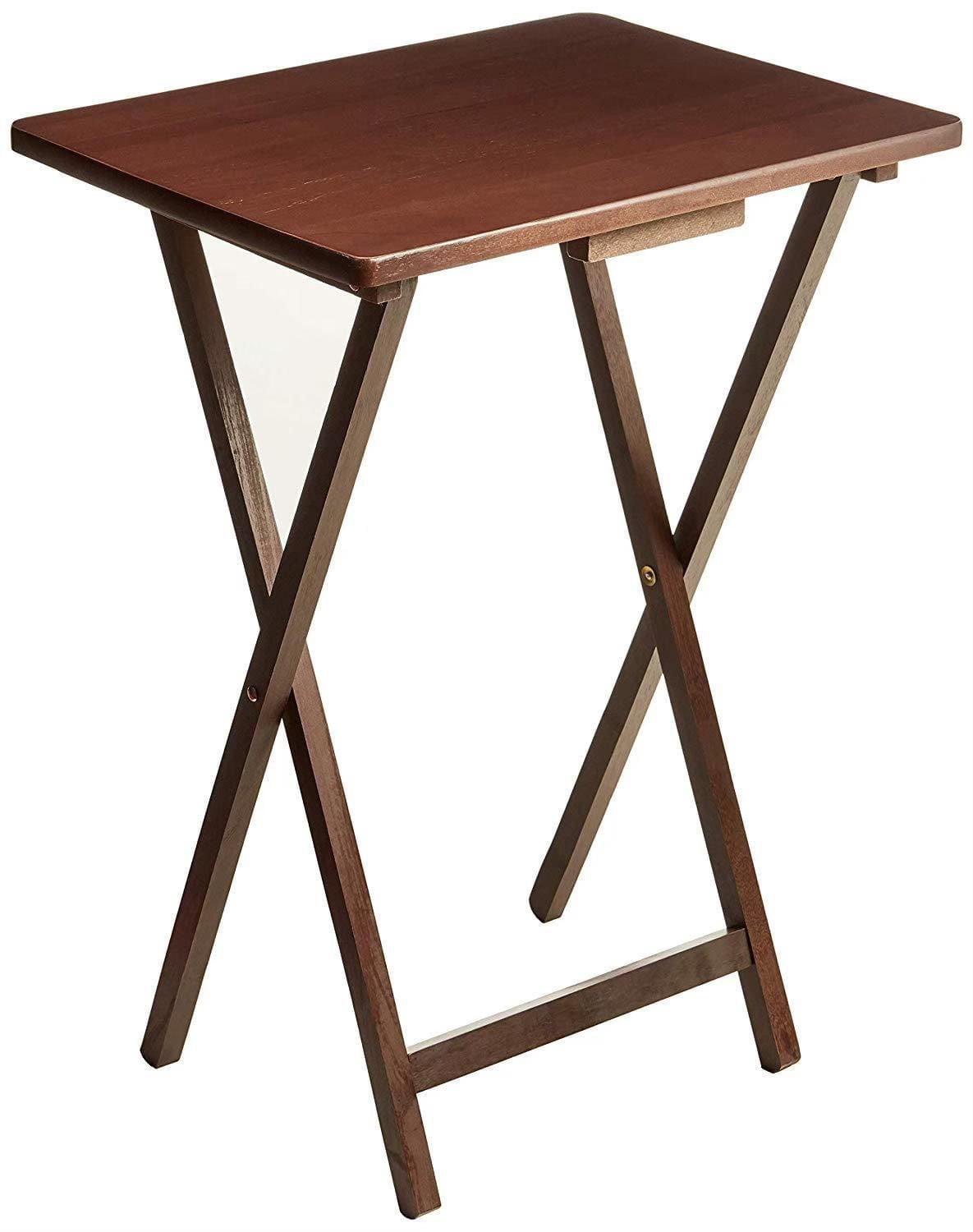 Mainstays Indoor Folding Table Walnut