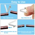 thumbnail image 4 of Unique Bargains Pinces à Ressort pour Pagaies de Kayak 5x3 mm, Bouton Creux, Goupille Simple, Clips de Ressort de Tube de Verrou pour Mât de Tente, Lot de 10, 4 of 6