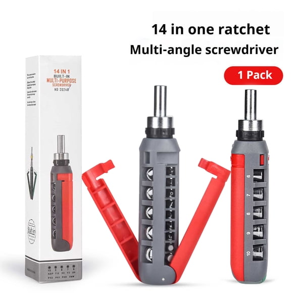 Multi-angle 14 In 1 Screwdriver Ratchet Plates Hand Shaped Screwdriver Screwdriver Screwdriver Bent Plums Crosss Screwdriver Head