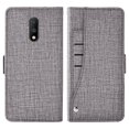 thumbnail image 4 of OnePlus 7 6T Case, iCoverCase Genuine Leather Wallet Case Slim Fit Folio Book Design with Stand and Card Slots Flip Case Cover for OnePlus 7 6T (Gray), 4 of 5