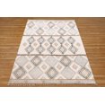 thumbnail image 2 of Casavani Handmade Cotton Square Area Rugs for Kitchen Block Printed Entrance Mat, Grey 4x4 feet, 2 of 7