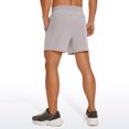 thumbnail image 3 of Men's Linerless Workout Shorts - 5'' Lightweight Quick Dry Running Sports Athletic Gym Shorts with Pockets Melanite02 Small, 3 of 6