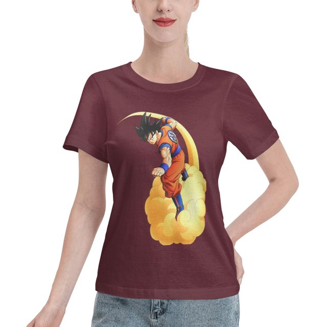 T-Shirt Basique à Manches Courtes pour Femmes Dragon Ball Wukong