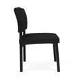 thumbnail image 2 of Pemberly Row Reception Waiting Armless Guest Chair-Black Steel-Black, 2 of 5