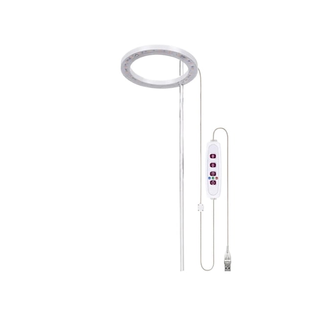 Annular LED Plant Light,Small Growth Light USB Timing Dimming Suitable For Indoor Plant Potted Succulent Fish Tank Light ,Super Long Life