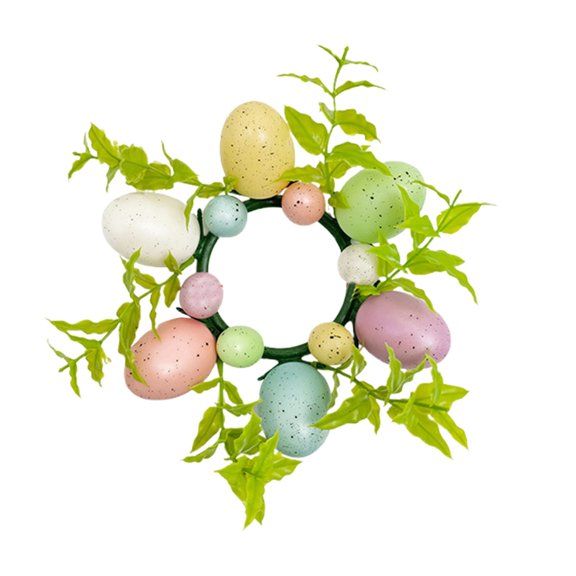 Easter Egg Candle Holder Decor Tabletop Decoration Mixed Size Wreath Festive Centerpiece Holiday Home Decor Spring Easter Party Decorations