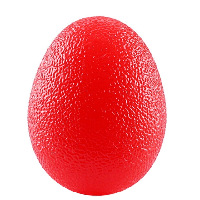 Hand Therapy Finger Exercise Grip Ball E-gg Shape Strength Trainer Squeeze Stress Relieve (Red--25 KG