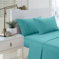 thumbnail image 4 of Martha Collection 1800 Series Embossed Deep Pocket Sheet Set - Super Soft & Wrinkle Free - Luxurious Bed Sheets Set (Full, Aqua), 4 of 4