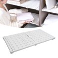 thumbnail image 1 of Adjustable Closet Tension Shelf Organizer, Durable Steel Construction, Expandable For Cabinets, Wardrobes, Bathrooms, 1 of 8