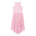 thumbnail image 4 of MSemis Filles Enfants Justaucorps Lyrique Sans Manches en Tulle Brillant avec Strass Jupe Moderne Contemporaine Rose 8, 4 of 6