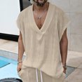 thumbnail image 1 of Styesk Tank Tops Men Men's Solid Color Easy With Camisole And Sleeveless V-neck, 1 of 9