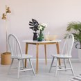 thumbnail image 3 of Costway Set of 2 Vintage Windsor Dining Side Chair Wood Spindleback Kitchen Room White, 3 of 10