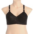 thumbnail image 3 of Women's Rago 2101 Lacette Satin and Lace Wireless Support Bra (White 46B), 3 of 4