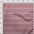 thumbnail image 2 of oneOone Tissu Georgette Viscose Tissu Imprimé Ogee Ikat au Mètre 42 Pouces de Large, 2 of 4