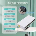 thumbnail image 1 of 5 8 Ports UTP RJ45 Gigabit Ethernet Switch 1000 Mbps Mini Network Switches VLAN Ethernet Splitter Lan Hub Switch 8Port 100M US PLUG, 1 of 6