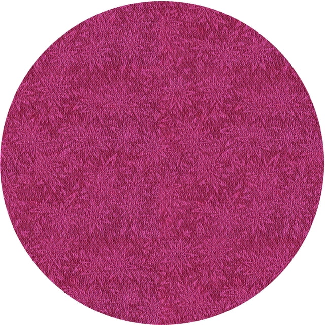 Ahgly Company Tapis Rond Lavable en Machine Intérieur Transitionnel Rouge Cramoisi, 4 Pieds Rond
