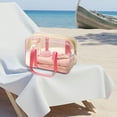 thumbnail image 4 of Clear Travel Toiletry Cosmetic Bag with Handle and Zipper for Portable Organizer Storage, 4 of 6