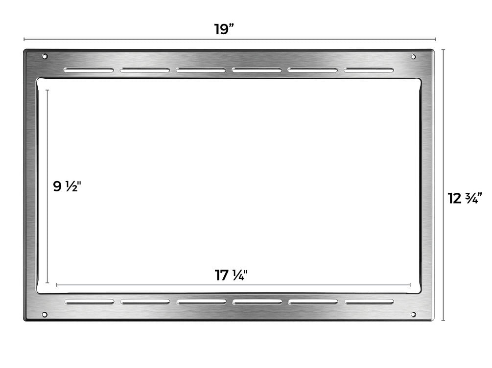 Contoure Microwave Oven Trim Kit RV-TRIM7S Use With Microwave Oven Model RV-788S; 19 Inch Width x 12.69 Inch Height; Stainless Steel