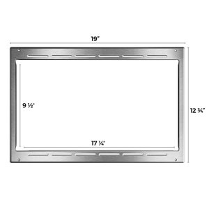 Contoure Kit de garniture de four à micro-ondes RV-TRIM7S Utiliser avec le modèle de four à micro-ondes RV-788S; 19 Largeur de pouce x 12.69 Hauteur de pouce; acier inoxydable