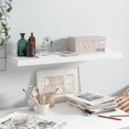 thumbnail image 1 of vidaXL Floating Wall Shelf High Gloss White 80x23.5x3.8 cm MDF, 1 of 5