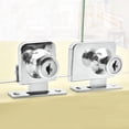 thumbnail image 3 of Showcase Lock Display Cabinet Sliding Glass Door Lock With Keys For 5-8mm Glass Wine Cabinet Lock Security Furniture Hardware, 3 of 5