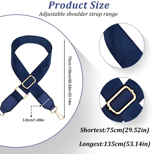 Baohd Sangle de Sac à Main Extensible et Résistante à l'Usure pour Sac à Bandoulière Sans Fil en Vrac Bleu